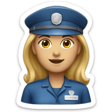 female postwoman sticker