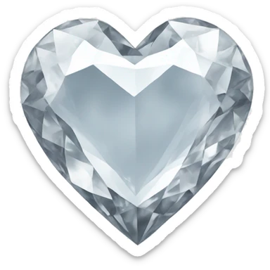 White Diamond heart sticker
