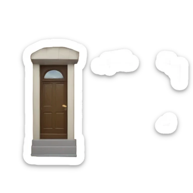 Front facing family house made from bricks and wood sticker