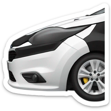 black ford fiesta 2014 front view sticker