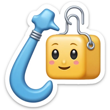 ein um 45 grad gedrehtes hell blauer qaudrat mit weißem checkhaken sticker