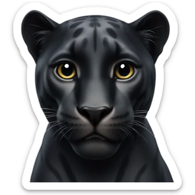 Black panther animal sticker