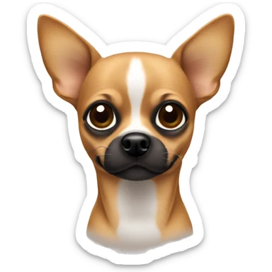 Brown chihuahua with black nose  sticker
