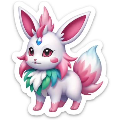 Shiny Exotic Sylveon-Delcatty-Shaymin-Hybrid-Creature sticker