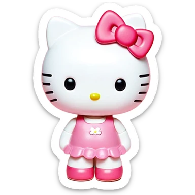 pls create hello kitty with different 6 skin tones....i want their skin tones to be hex codes #FFFFFF, #F0F0DC, #E0AC69, #C68642, #9E7158, and #604F45 sticker