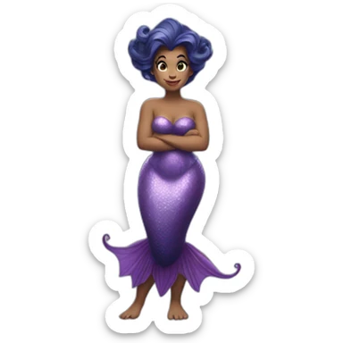 Ursula the little mermaid full body sticker
