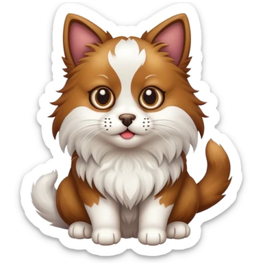 Cat mixed with a dog sticker