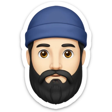 mago merlin con barba negra sticker