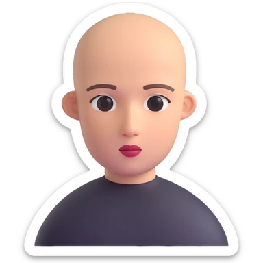 feminist activist with shaved head sticker