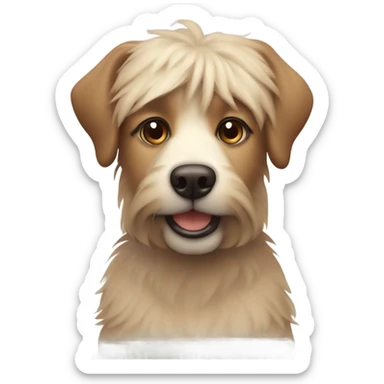 Chica bañada, blanca, flequillo y ojos marrone sticker