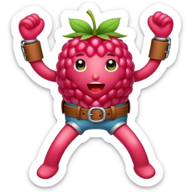 A raspberry tries to lose weight sticker
