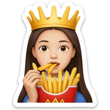 olivia rodrigo munching fries sticker