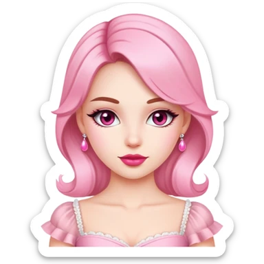girl with a touch of pink and have a coquette outfit sticker