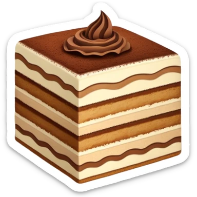 Tiramisu cake slice sticker