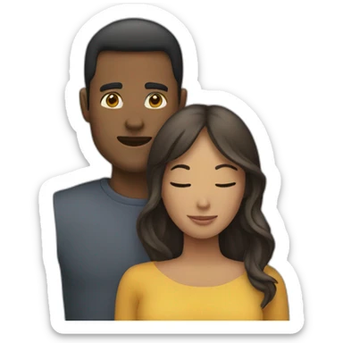 homme qui embrasse une femme sticker