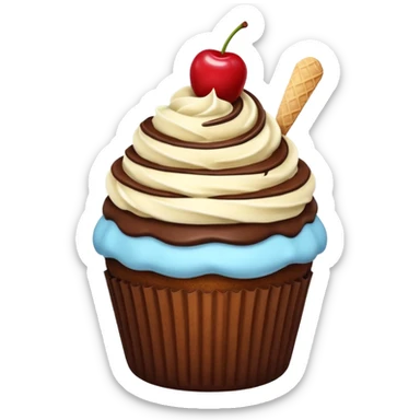 moose tracks ice cream cupcake sticker