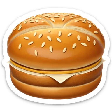 bread bun without cheese or patty sticker
