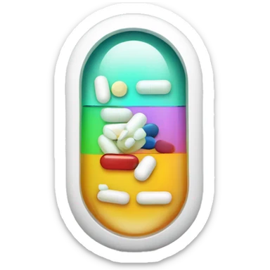pill with vitamin IQ text sticker