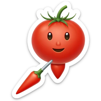 tomato cursor with a pointer sticker