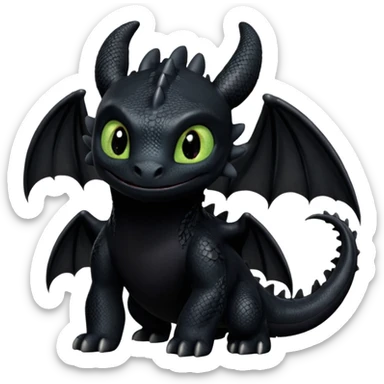 Toothless fro. How tk train your dragon sticker