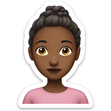 Metisse girl with not much makeup sticker