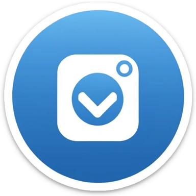 "Símbolo no formato de círculo, fundo sólido na cor azul oficial do Instagram (#0095F6), com um check branco nítido e alinhado no centro. Estilo minimalista, sem sombras, exatamente como o selo de verificação do Instagram." sticker