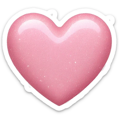 Light pink heart with glitter sticker