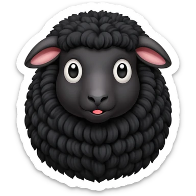 goth black sheep sticker