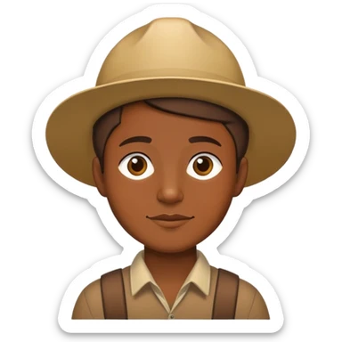 Sepia brown forester sticker