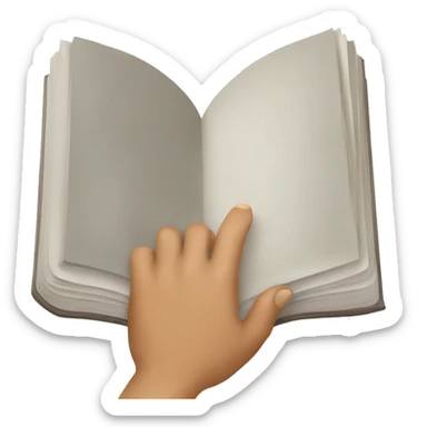 Open  book in hands sticker