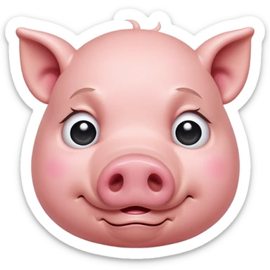 Pig crying butt tears eyes sticker