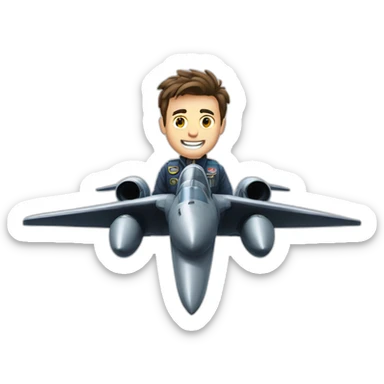 Mr beast in a bomber jet sticker