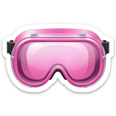protective welding glasses with pink lenses and side shields, safety eyewear sticker
