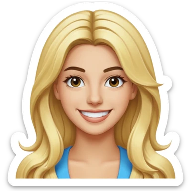 Lele Pons with long blonde hair sticker