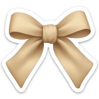 Beige bow sticker