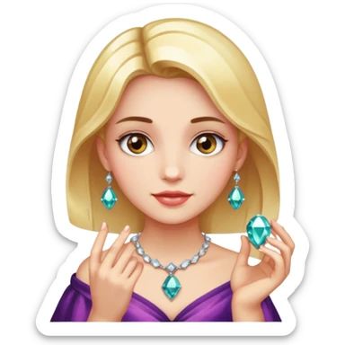 girl carry jewel  sticker