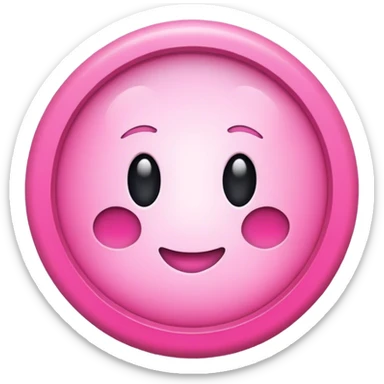hollow pink circle sticker