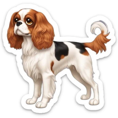 dog Cavalier King Charles Spaniel full body sticker