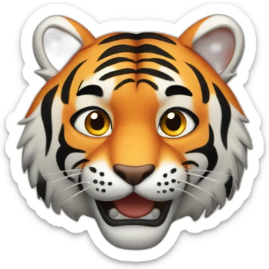 Funny tiger sticker