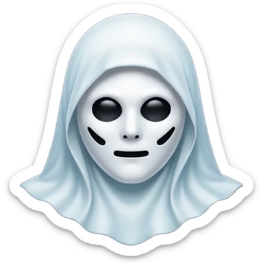 glitter white ghostface killer  sticker
