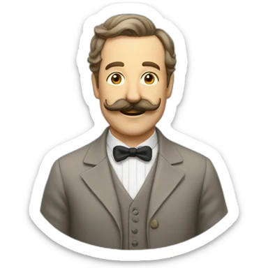 Monsieur a grande moustache sticker