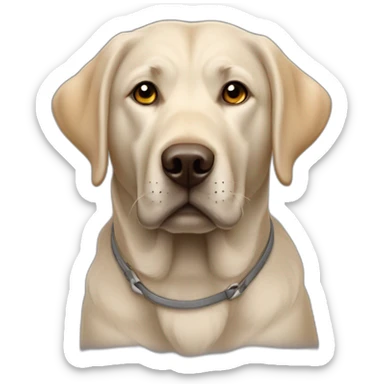 Labrador gris avec une ligne sur le museau jusqu’à la truffe sticker