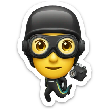 diver on a journey sticker