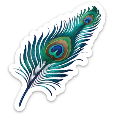 I need the single feather of peacock sticker