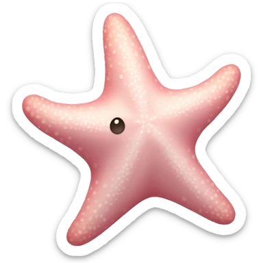 pastel pink starfish sticker