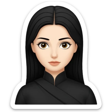 Alysanne Blackwood from Game of Thrones. She is known as black aly and is the Wife of Cregan Stark. I have her looking like Hande Erçel. sticker