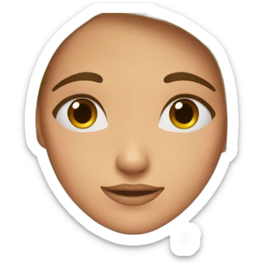 Girl who is lazy but have eyebrow sticker