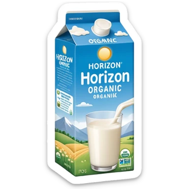 Horizon organic whole milk sticker