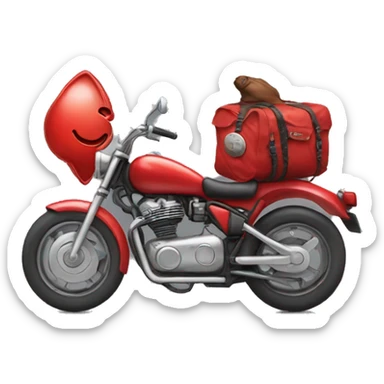 Red converse on a motorcycle  sticker