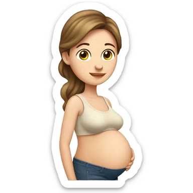 European pregnant woman sticker